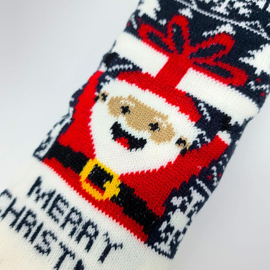 Cozy socks dark blue with Santa