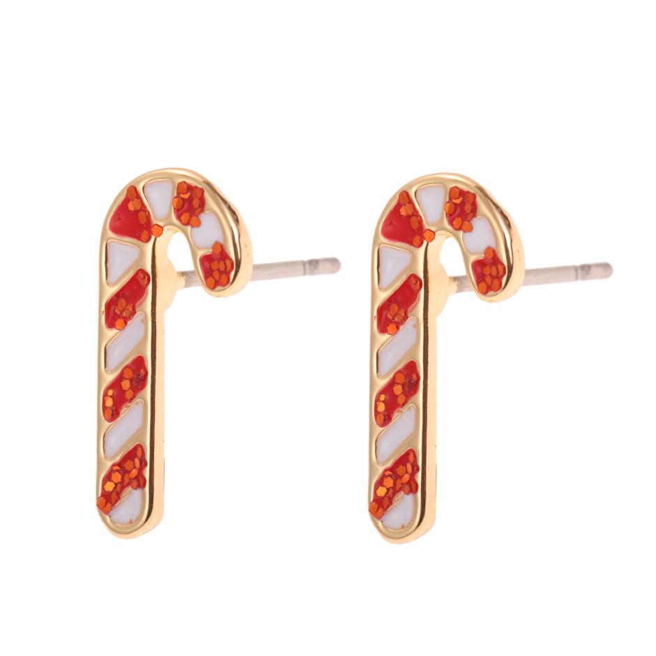 Stud candy cane red / white