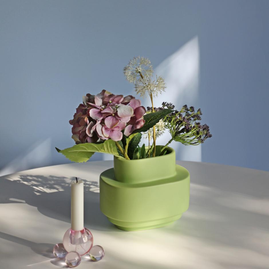 Layer vase 02, grøn