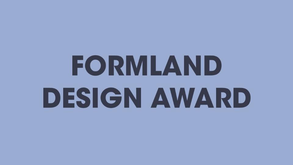Til August genintroduceres Formland Design Award
