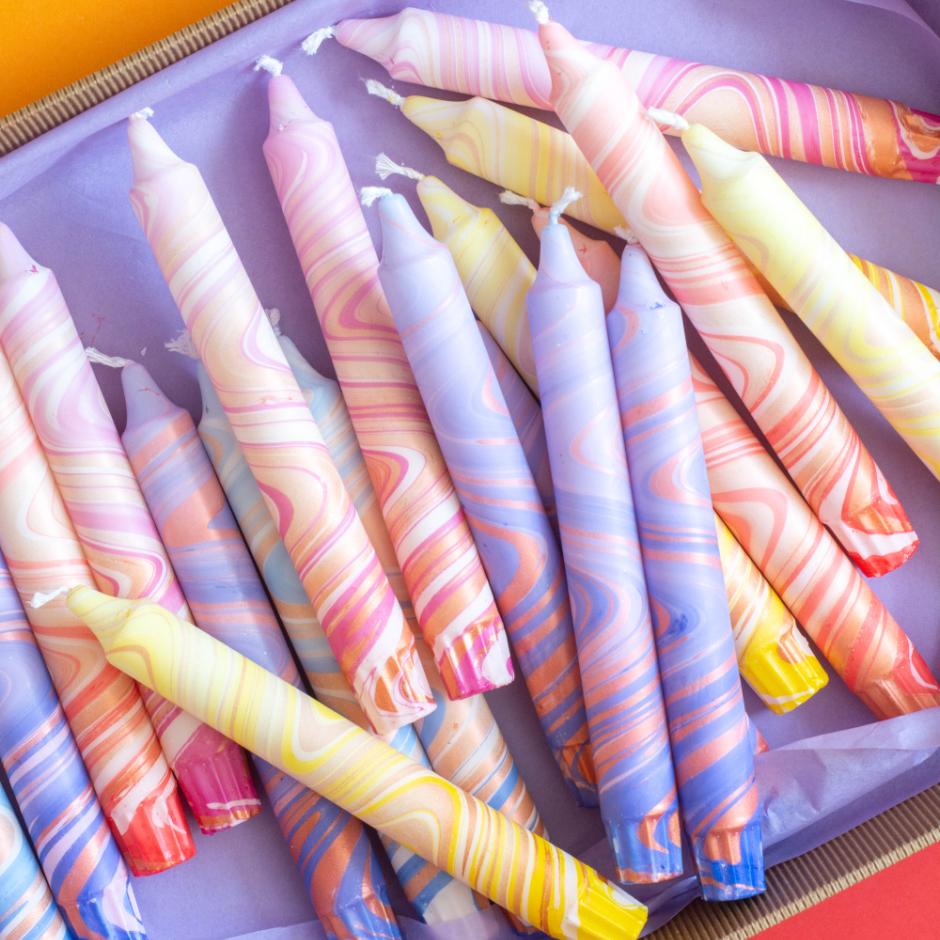 Kronelys Marmor Glitter