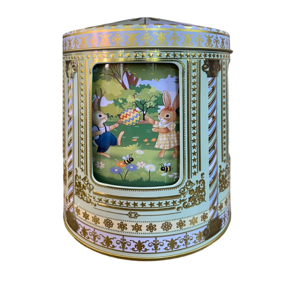 Påskehare spilledåse og kagedåse