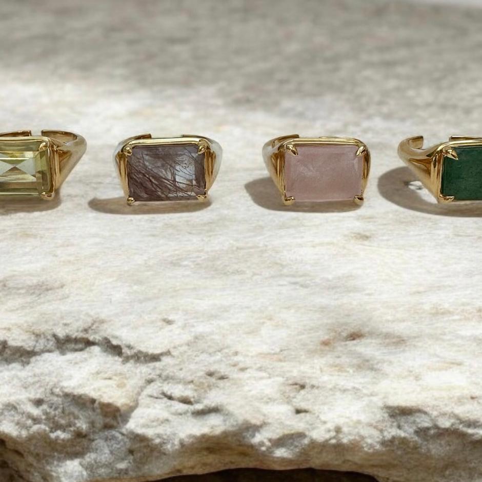 Minimalistisk Cocktail ring.