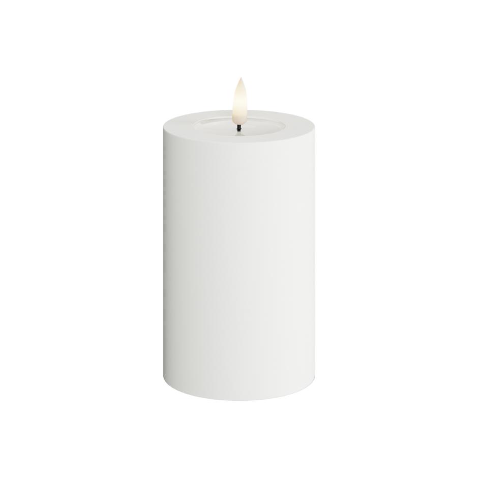 White Outdoor LED Candle D: 7,5 * 12,5 cm