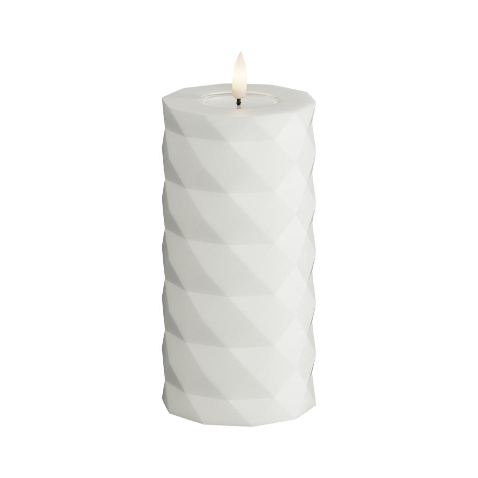 White Square Candle D: 7,5 * 15 cm