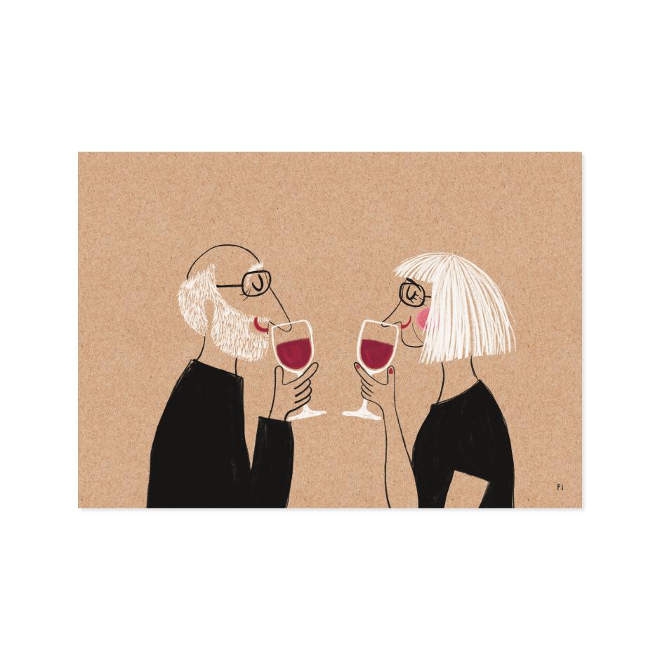 Rødvinsnæser – hvidt hår – plakat