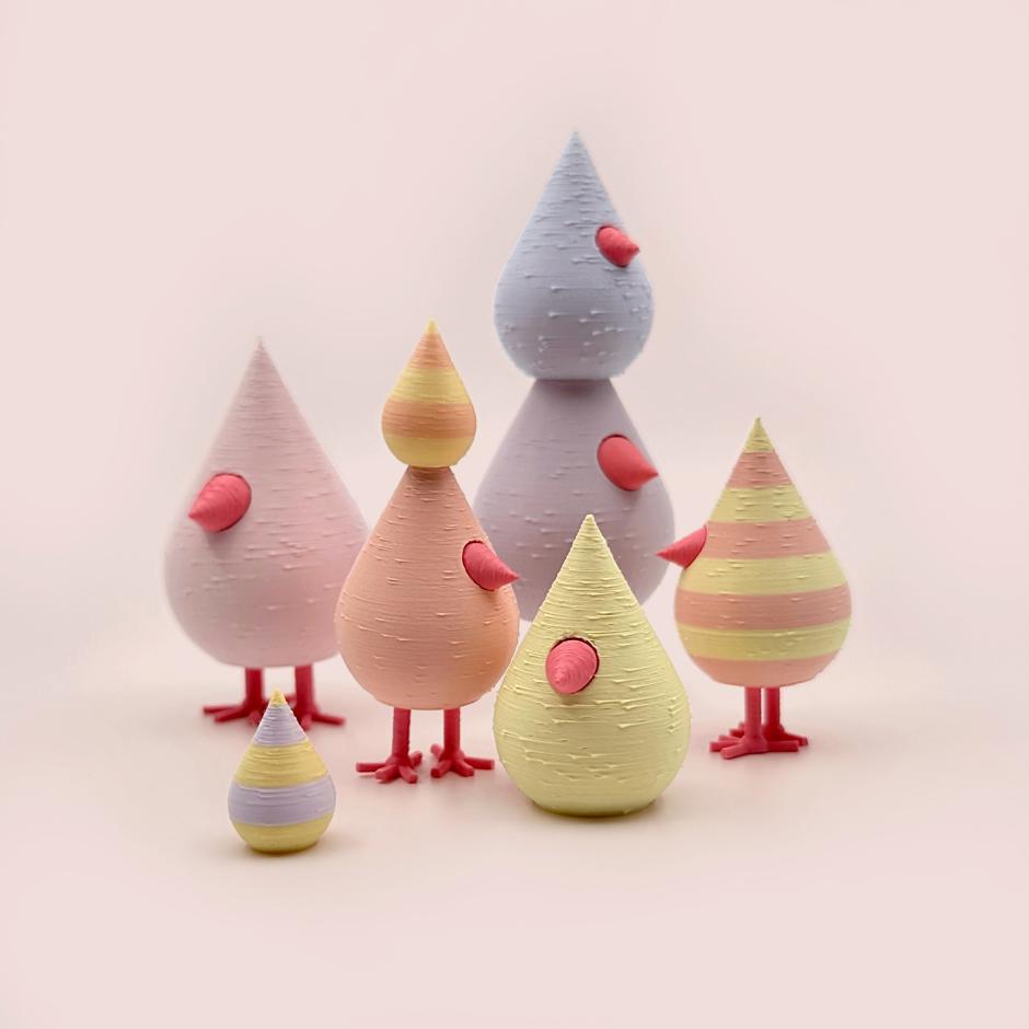 Mundr påskefugle med æg