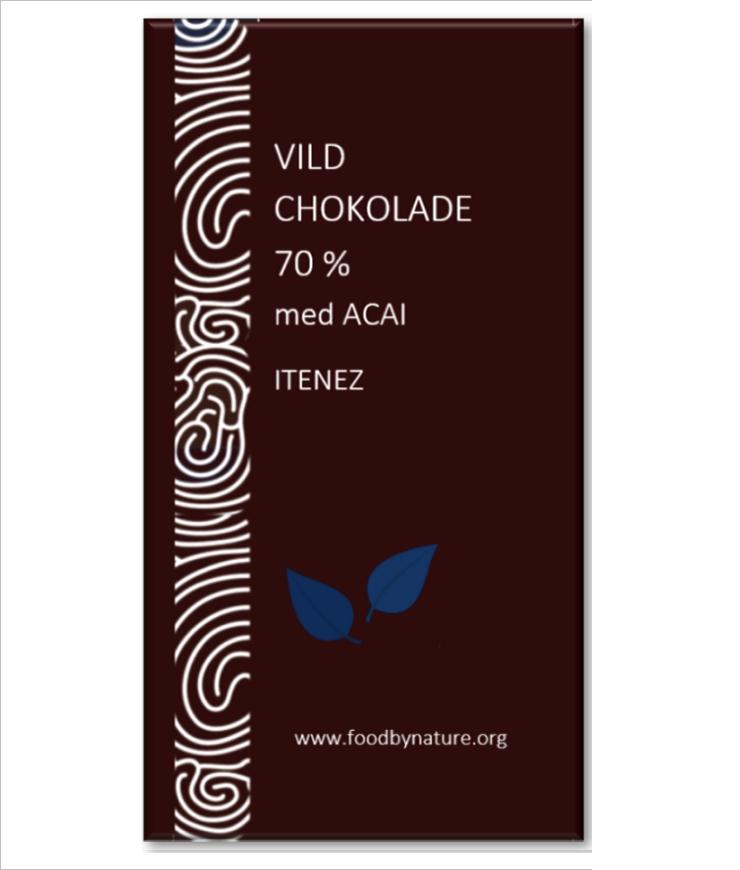 Vild Chokolade 70% med acai