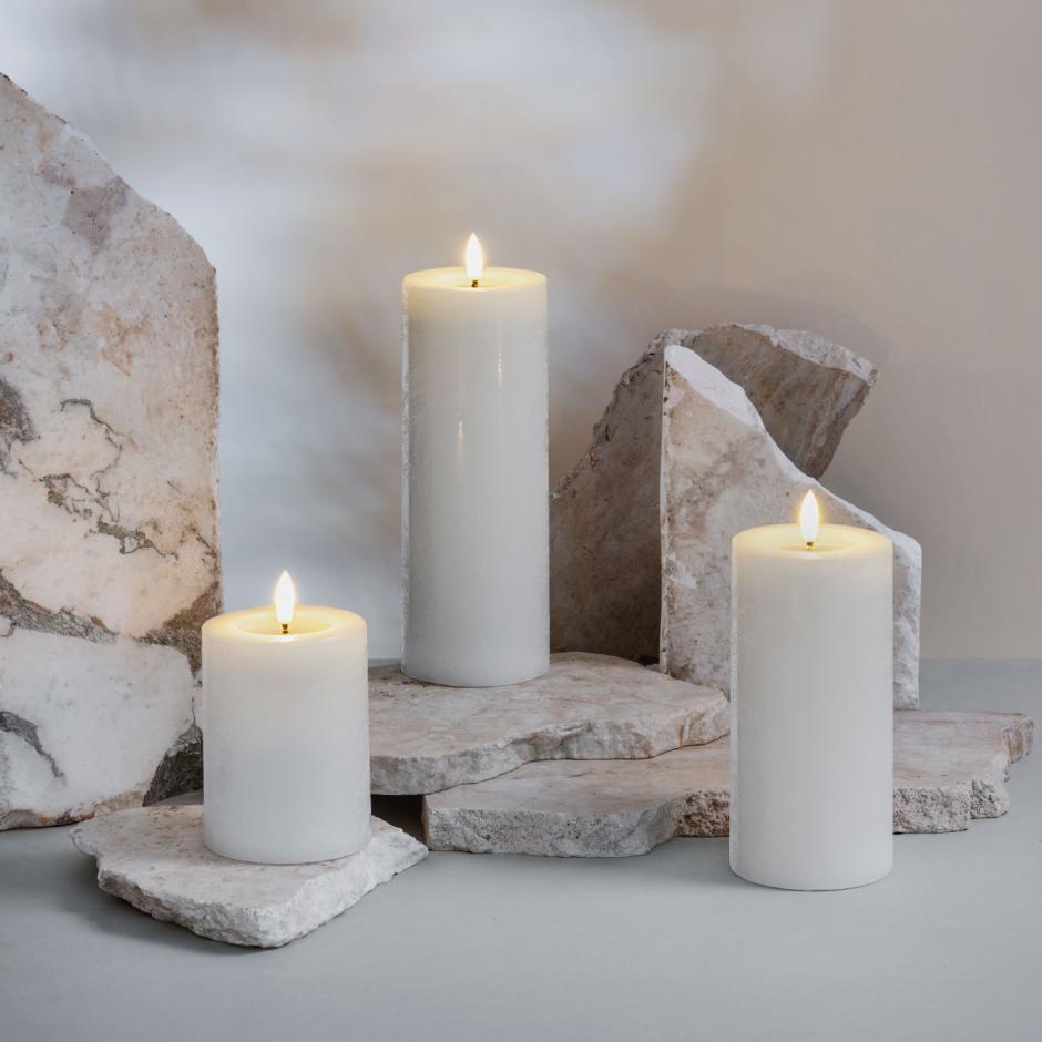 Basic Colours Melted Pillar Candles Rock