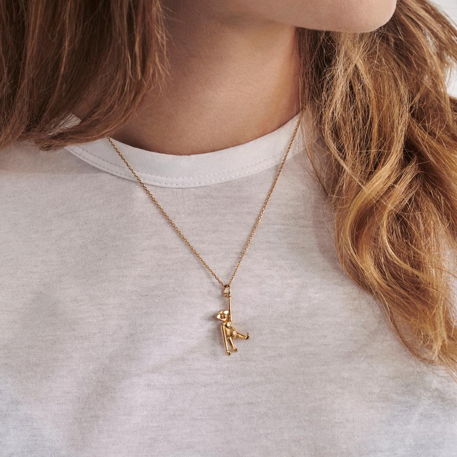 Kay Bojesen Abe i 18 karat forgyldt sølv