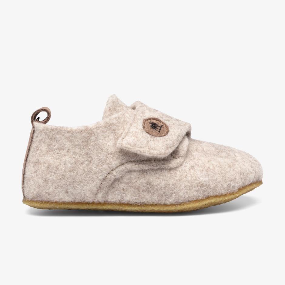 Hjemmesko uldfilt - Børn (Beige)