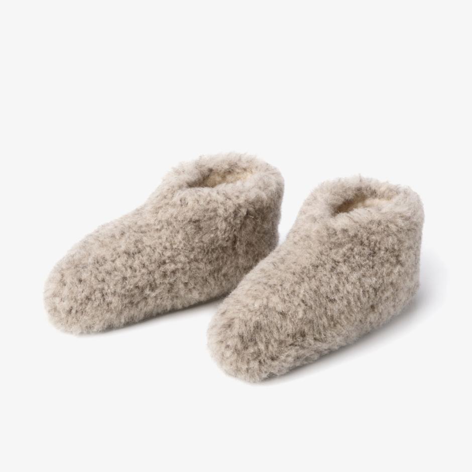 Uldhjemmesko – Lysegrå (Lav model)