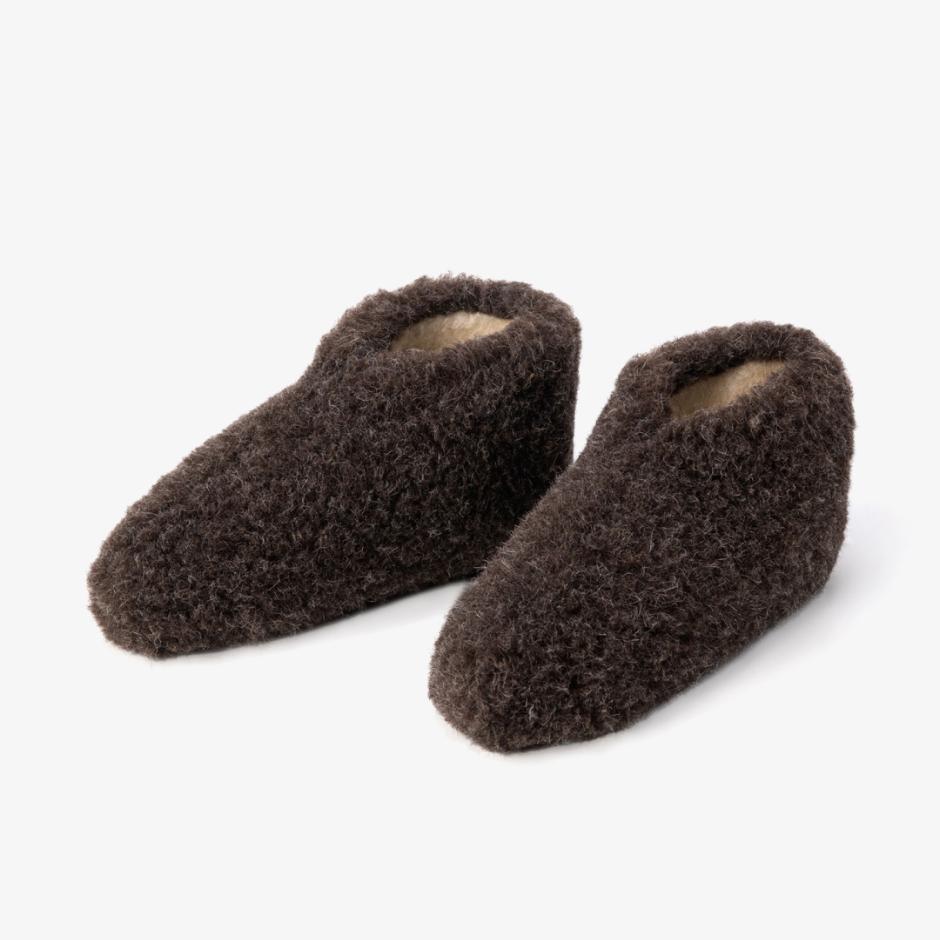 Uldhjemmesko – Mørkegrå (Lav model)