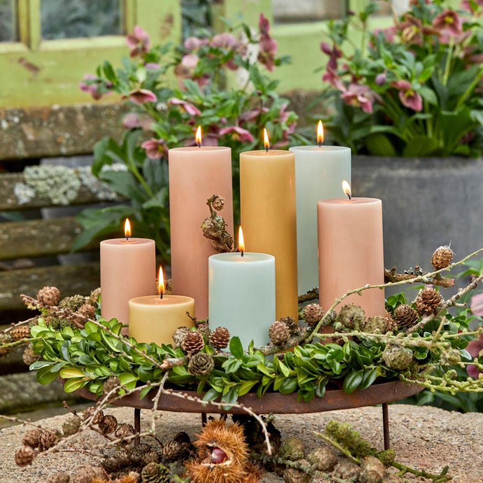 Elegante lys i smukke farver