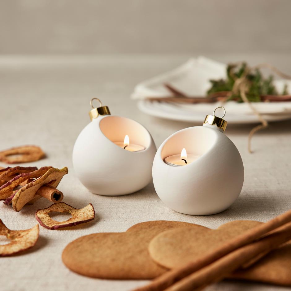 Fyrfadsstager - hvide