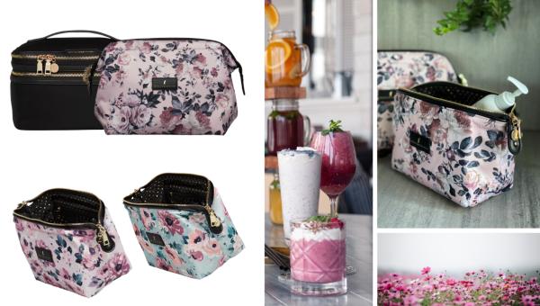 Toilettasker med charmerende blomsterprint: Perfekte både til hverdag og til rejsen