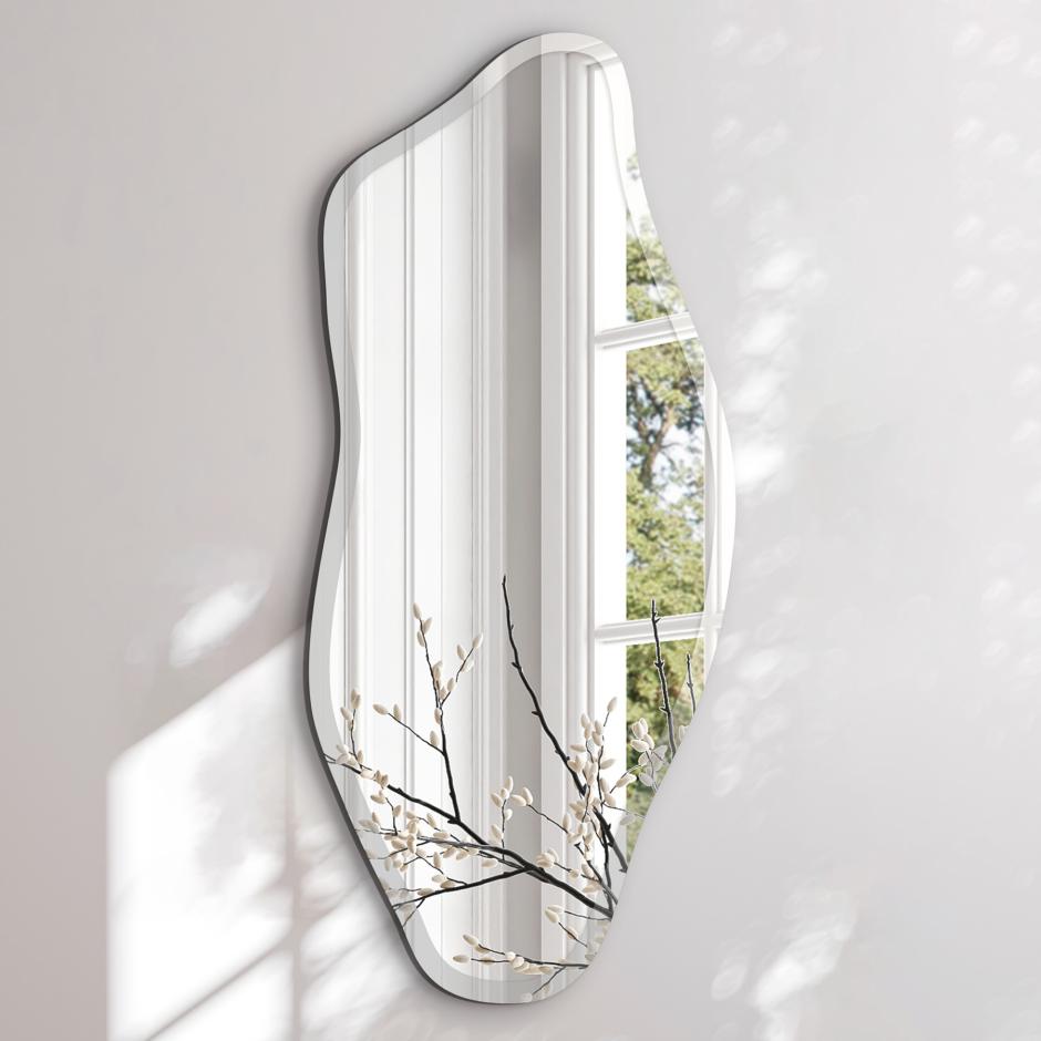 Organisk spejl med facetkant - Drift