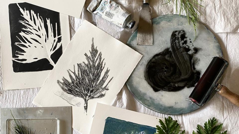 Kunsten at trykke med monotypi - tirsdag