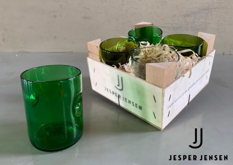 WOODEN CRATE – SET OF 4 SHORT GLASSES