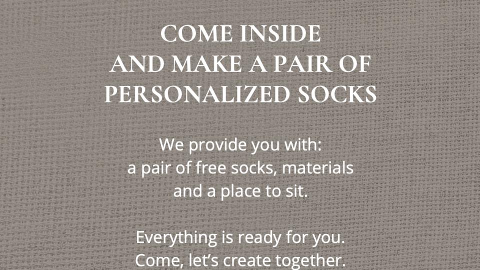 EMBROIDER YOUR OWN SOCKS- Rethinkit X YOU
