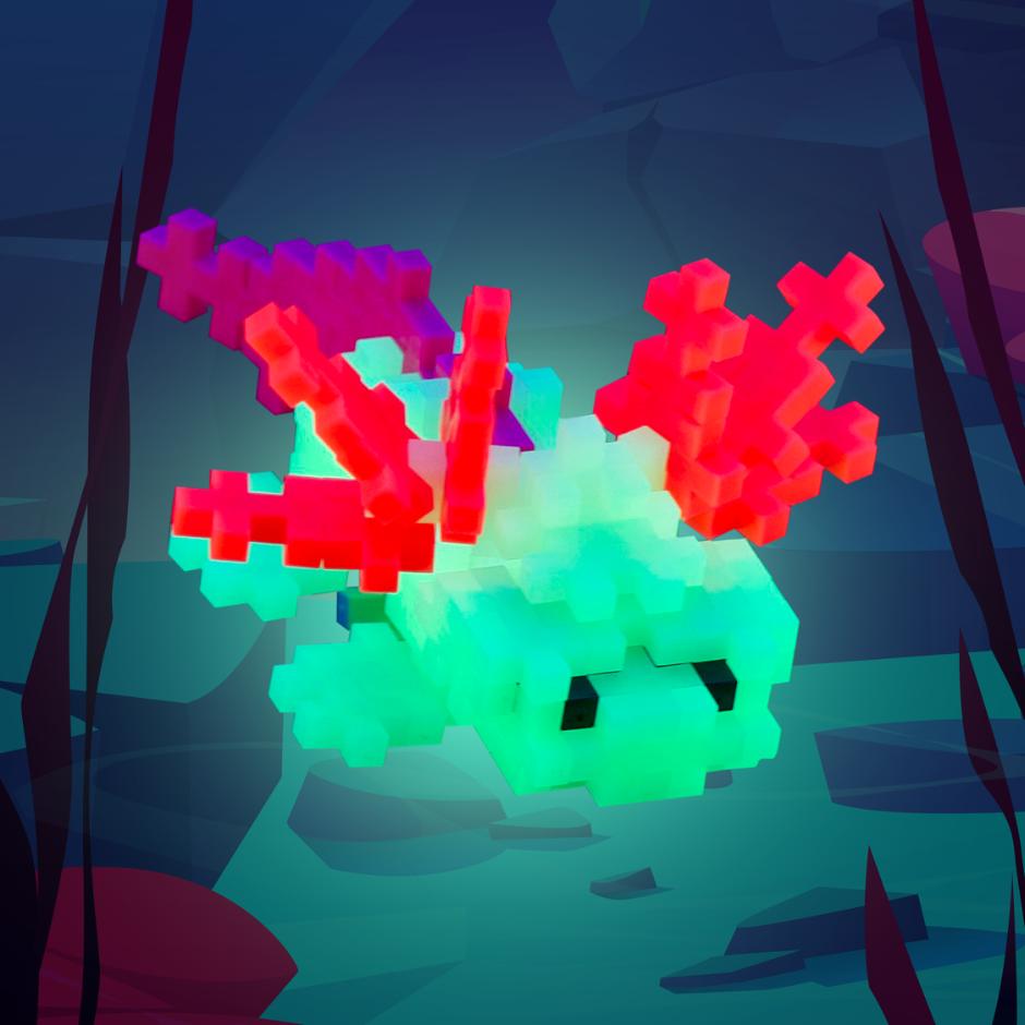 Plus-Plus Axolotl / 100 stk. Rør